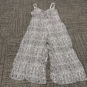 Women’s Black And White Striped‎ Romper Size: M